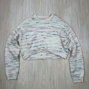 Urban Outfitters Cropped Knit Sweater Multicolor Flecked Cozy Pullover Medium